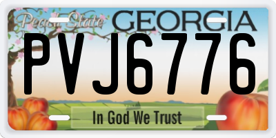 GA license plate PVJ6776