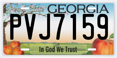 GA license plate PVJ7159