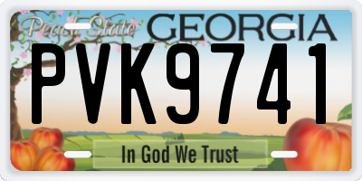 GA license plate PVK9741