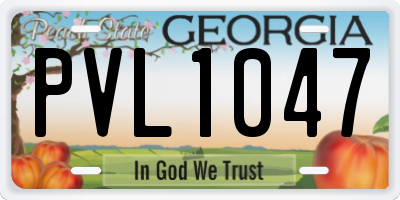 GA license plate PVL1047