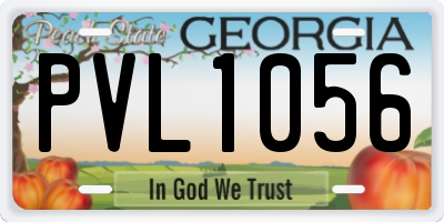 GA license plate PVL1056