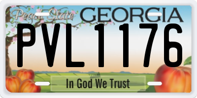 GA license plate PVL1176