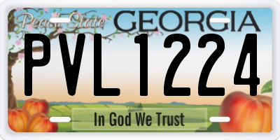GA license plate PVL1224