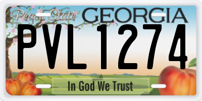 GA license plate PVL1274
