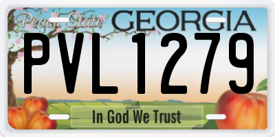 GA license plate PVL1279