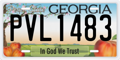 GA license plate PVL1483