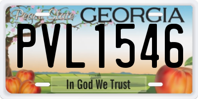 GA license plate PVL1546