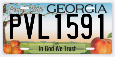 GA license plate PVL1591
