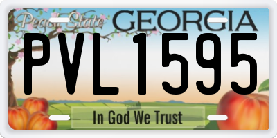 GA license plate PVL1595
