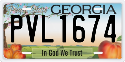 GA license plate PVL1674