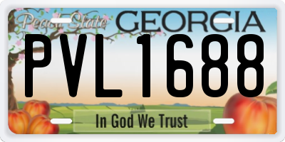 GA license plate PVL1688