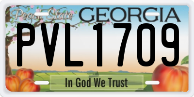GA license plate PVL1709