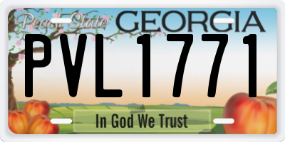 GA license plate PVL1771