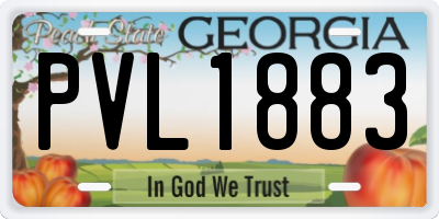 GA license plate PVL1883