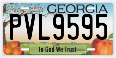 GA license plate PVL9595