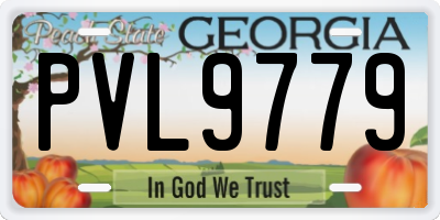 GA license plate PVL9779