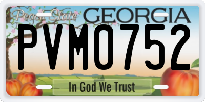 GA license plate PVM0752
