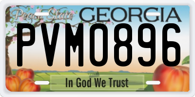 GA license plate PVM0896