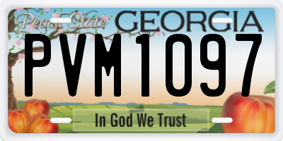 GA license plate PVM1097