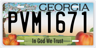 GA license plate PVM1671