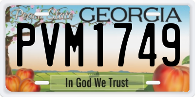 GA license plate PVM1749