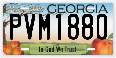 GA license plate PVM1880