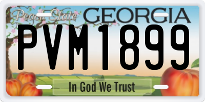 GA license plate PVM1899