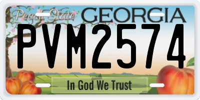 GA license plate PVM2574