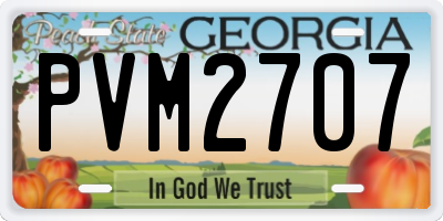 GA license plate PVM2707