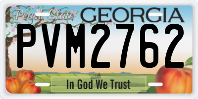 GA license plate PVM2762
