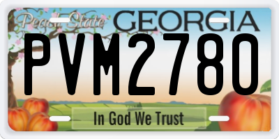 GA license plate PVM2780