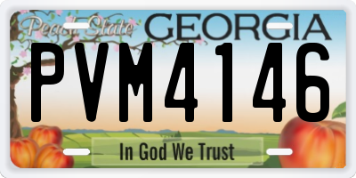 GA license plate PVM4146