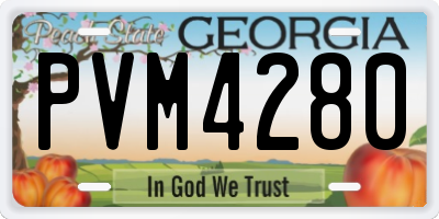 GA license plate PVM4280