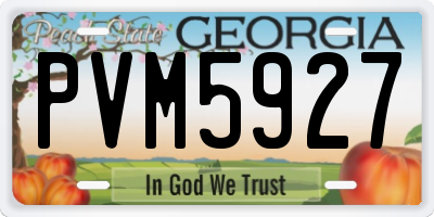 GA license plate PVM5927