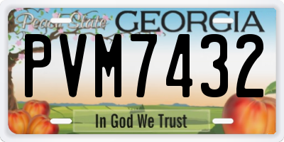 GA license plate PVM7432