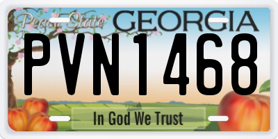 GA license plate PVN1468