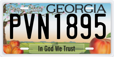 GA license plate PVN1895