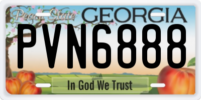 GA license plate PVN6888
