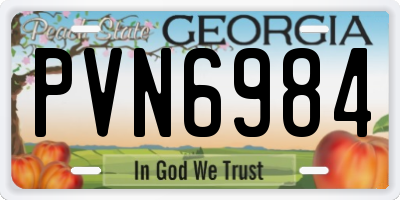 GA license plate PVN6984