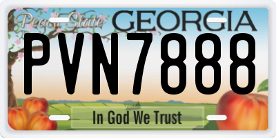 GA license plate PVN7888