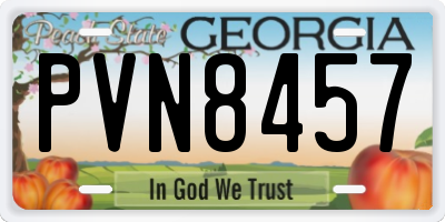 GA license plate PVN8457