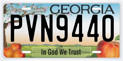 GA license plate PVN9440