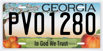 GA license plate PVO1280