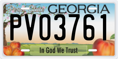 GA license plate PVO3761
