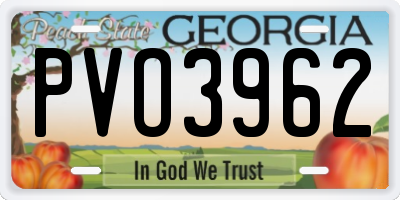 GA license plate PVO3962