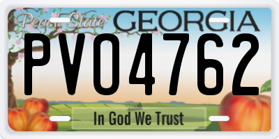 GA license plate PVO4762