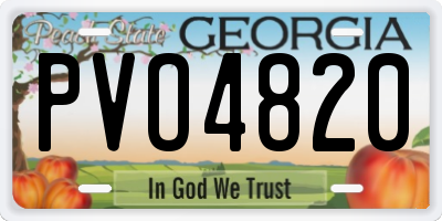 GA license plate PVO4820