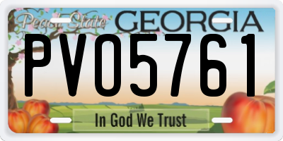 GA license plate PVO5761