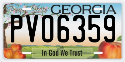 GA license plate PVO6359