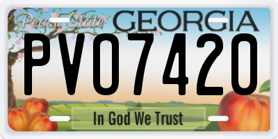 GA license plate PVO7420
